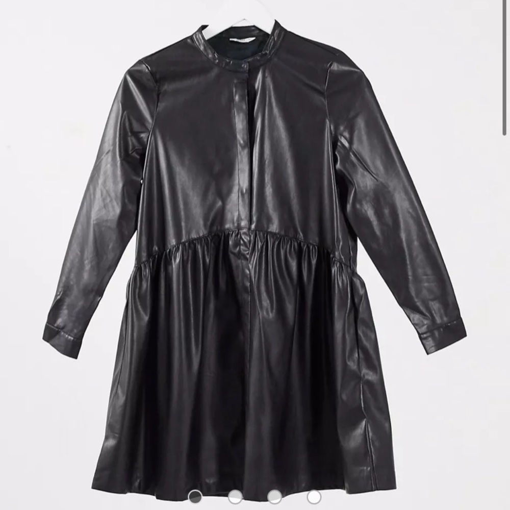 Black Faux Leather Dress | Fall Dress 👗